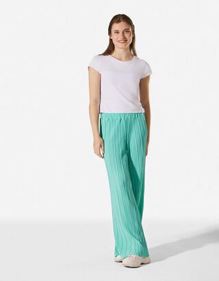 Kalhoty - Elastick&yacute; pas - zelena