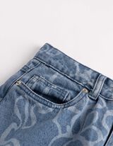 Jeans - Motivo allover - blu