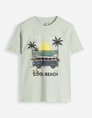 Shirt - Frontprint - hellblau