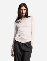 Maglia a manica lunga - Tessuto glitterato - beige