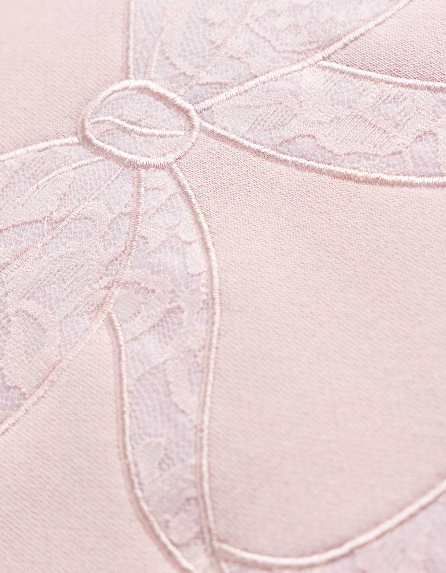 Sweatshirt - Schleifenapplikation - Rosa
