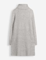 Gebreide jurk - Metallic details - Lichtgrijs