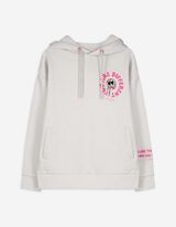 Mikina s kapucňou - Zadn&yacute; v&yacute;tlačok - bezova