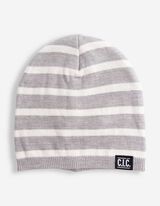 Beanie - Streifen - Grau