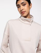 Pullover - Druckknopf - beige