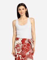 Trumpa palaidinė - Nėrinių apvadas - baltas