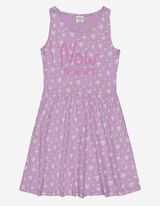 Rochie - Imprimeu mesaj - Mov