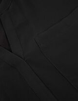 Palaidinė-marškiniai - V formos iškirptė - juodas