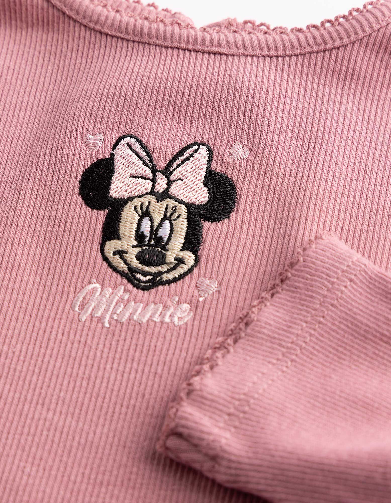 Langarmshirt - Minnie Mouse - Rosa