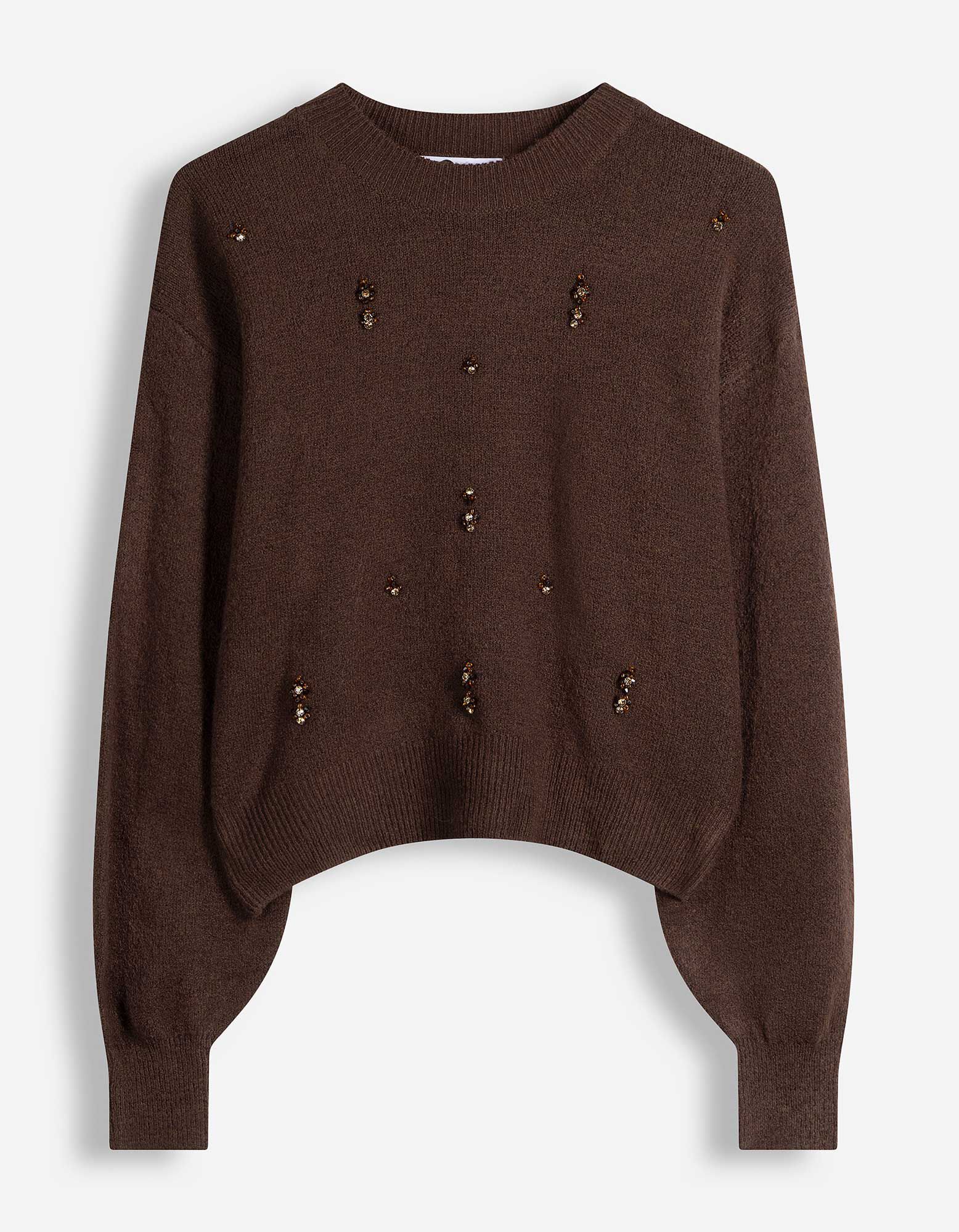 Pullover - Applikation - Braun