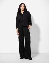 Nohavice - Široké nohavice - cierna