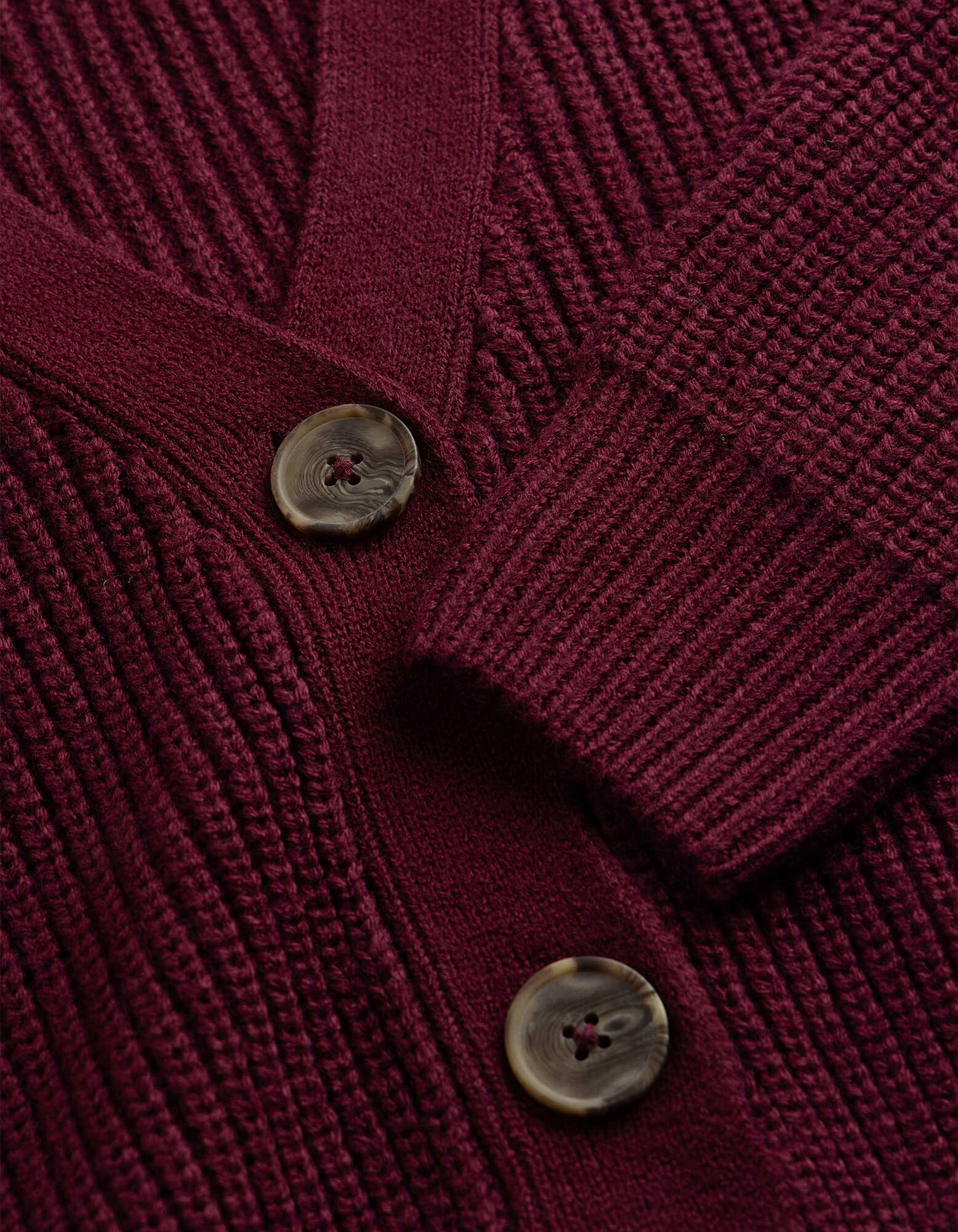 Cardigan - einfarbig - Dunkelrot