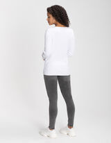 Pull-over - Viscose m&eacute;lang&eacute;e - blanc
