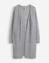 Longcardigan - Zopfstrick - Grau