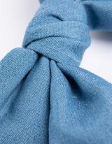 Ozdoba włosów - naszyta kokardka - srebrny