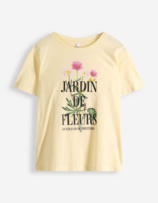 T-Shirt - Ziersteine - hellgelb