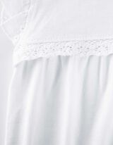 Tricou - Mâneci cu volane - Alb