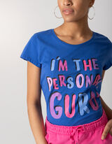 Majica kratkih rukava - Print sa porukom - tamno-plava