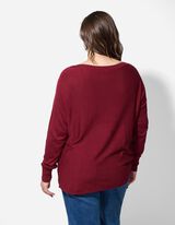 Pullover - Fledermausärmel - dunkelrot