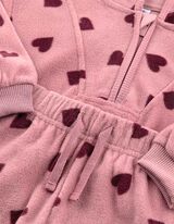 Set aus Kapuzenpullover und Hose - Fleece - Rosa