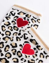 Socken - Leopardenmuster - Off-White