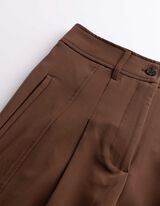 Broek - Imitatie su&egrave;de - bruin