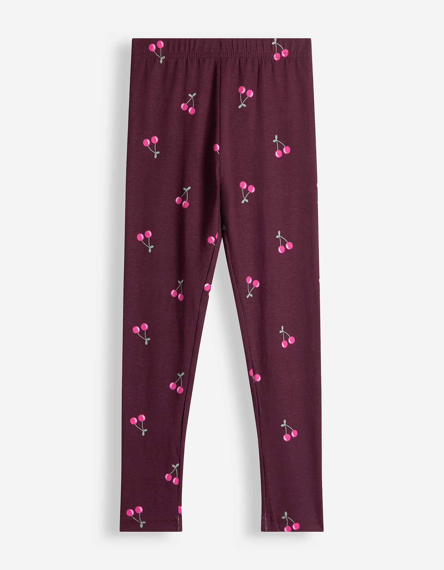 Legging - Print all-over - Donkerrood