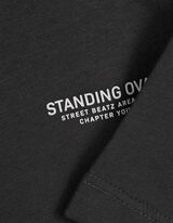 Tričko - Nadměrný střih Oversized Fit - tmave seda