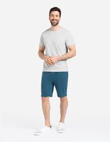 T-Shirt - Meliert - wei&szlig;