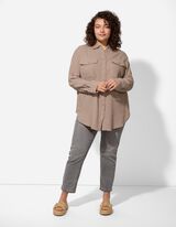 Duga bluza - Džep na grudima - bez