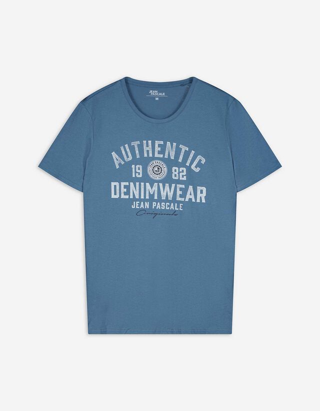 T-shirt - Frontprint - turkusowy