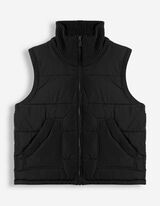 Bodywarmer - Materiaalmix - Zwart