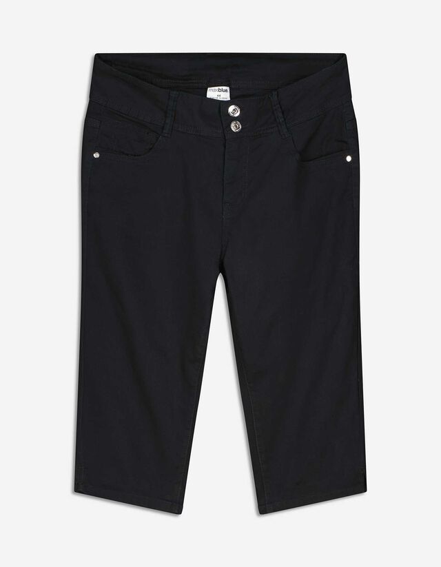 Pantaloni capri - Denim colorato - nero
