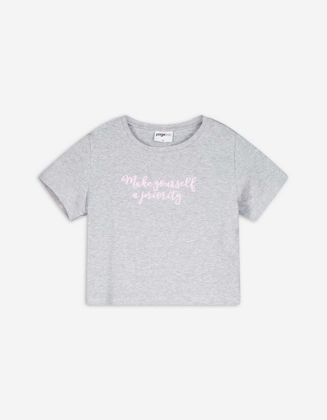 Cropped Shirt - Stickereien