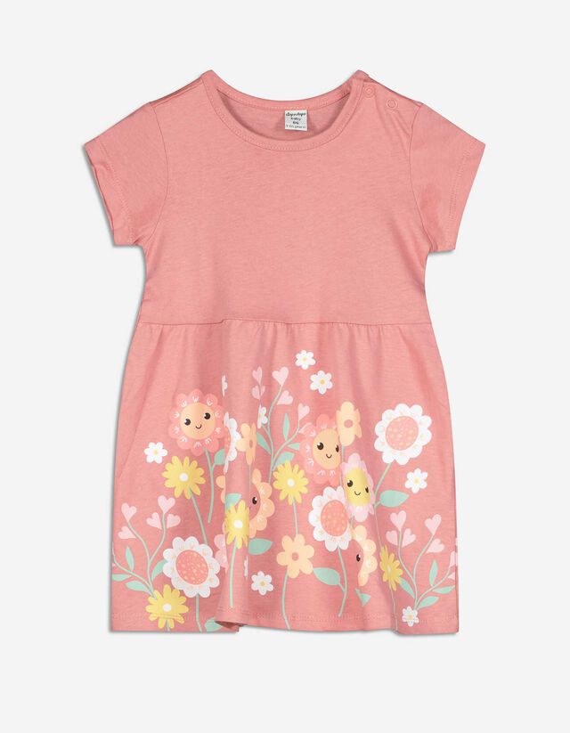 Rochie - Imprimeu floral - Roz