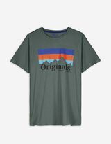 T-shirt - Print - donkergroen