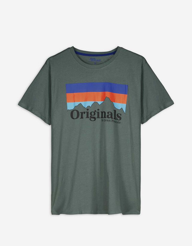 T-shirt - Print - donkergroen