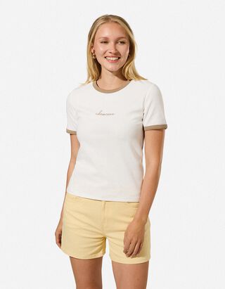 T-shirt - Borduursel - wit