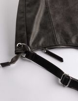 Tasche - Kunstleder - Dunkelgrau
