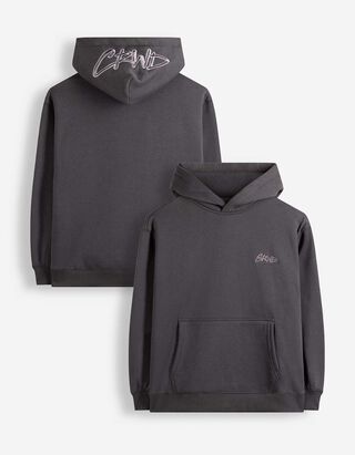Hoodie - 3D-Applikation - Dunkelgrau