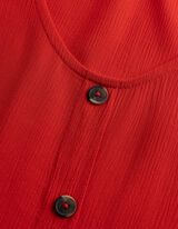 Blusentop - einfarbig - Rot