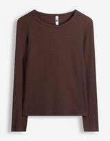 Longsleeve - Katoen - Donkerbruin