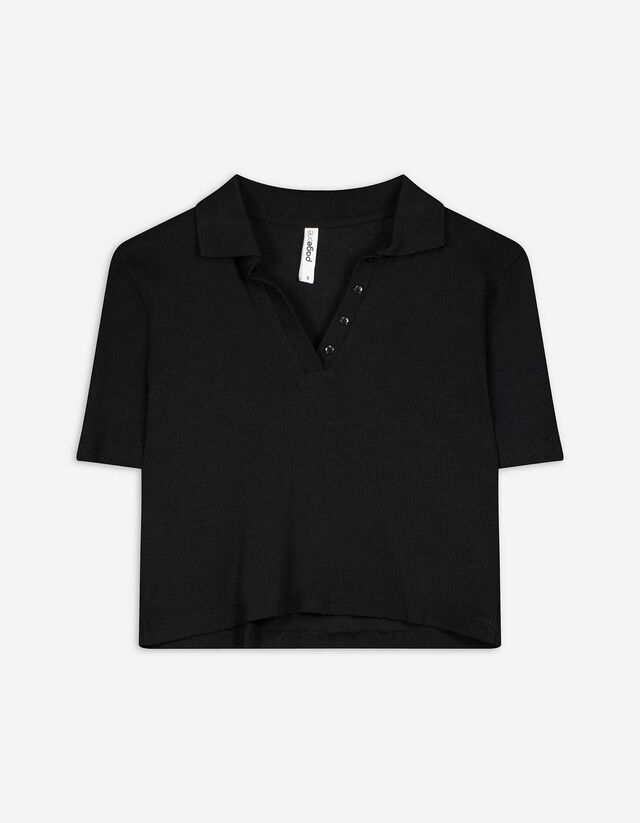 Poloshirt - Hemdkragen - schwarz