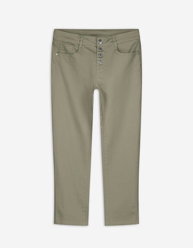 7/8-broek - Knoopsluiting - donkergroen