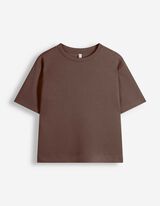 T-Shirt - Modal-Anteil - Braun
