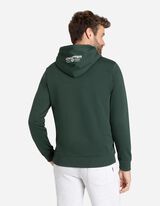 bluza z kapturem - nadruk 3D - zielony