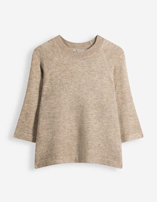Pullover - Dreiviertel&auml;rmel - Braun