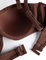 Top bikini - Spalline regolabili - marrone scuro