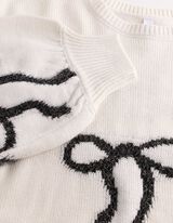 Pullover - Schleifen - Off-White