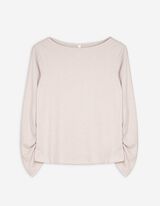 Maglia a manica lunga - Lurex - beige